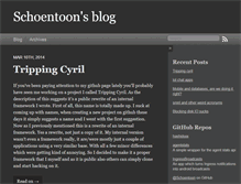 Tablet Screenshot of blog.schoentoon.com